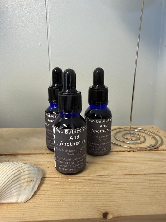 Manly man ingrown beard hair oil treatment